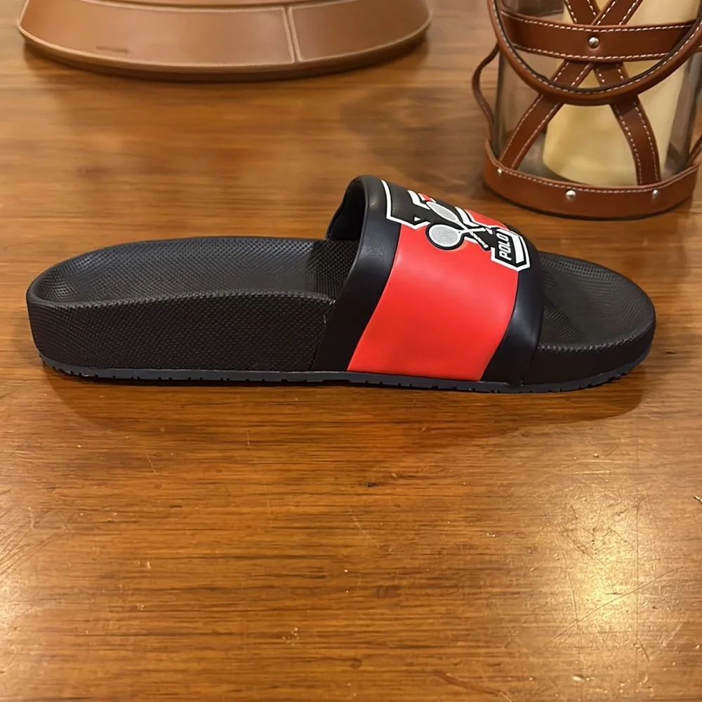 Polo Ralph Lauren Cayson US Open Tennis Slides Sandals Shoes blue Mens Size 8